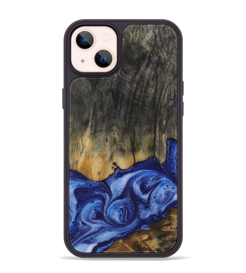 iPhone 14 Plus Wood Phone Case - Kianna (Blue, 729946)