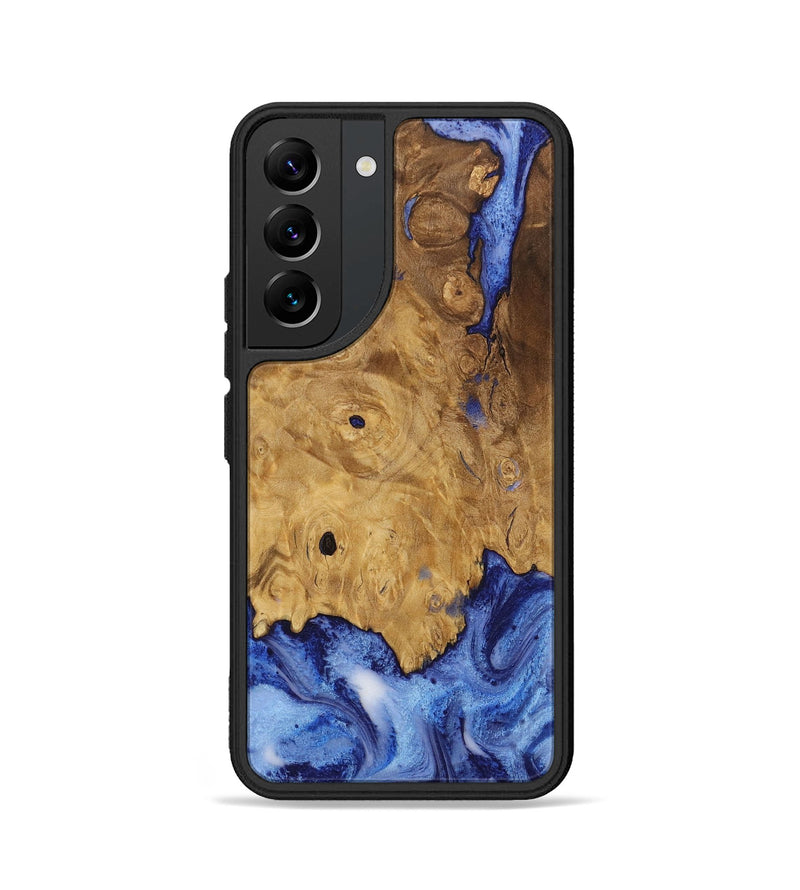 Galaxy S22 Wood Phone Case - Rakeem (Blue, 729947)