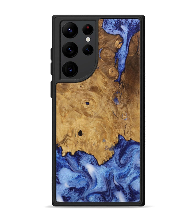 Galaxy S22 Ultra Wood Phone Case - Rakeem (Blue, 729947)