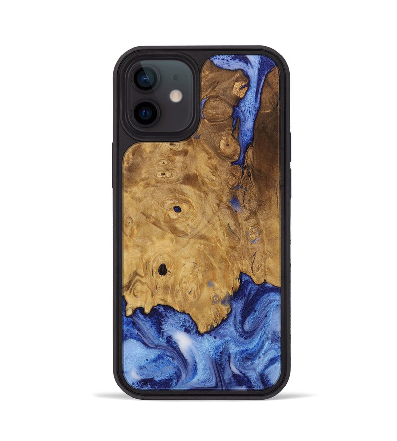 iPhone 12 Wood Phone Case - Rakeem (Blue, 729947)