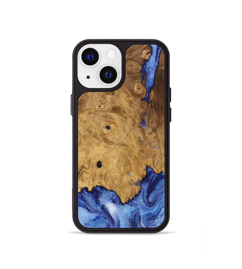 iPhone 13 mini Wood Phone Case - Rakeem (Blue, 729947)