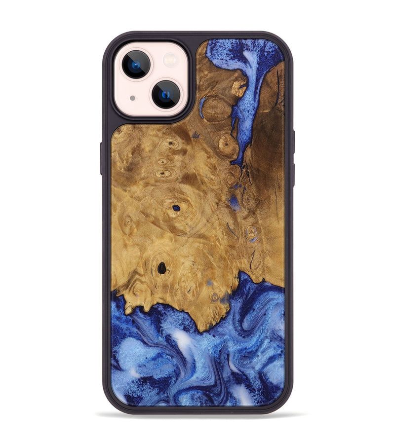 iPhone 14 Plus Wood Phone Case - Rakeem (Blue, 729947)