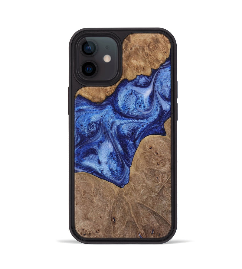 iPhone 12 Wood Phone Case - Roch (Blue, 729949)