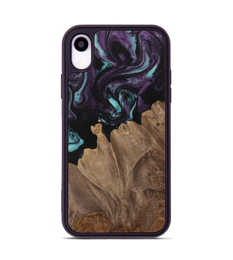 iPhone Xr Wood Phone Case - Shaylyn (Purple, 729968)