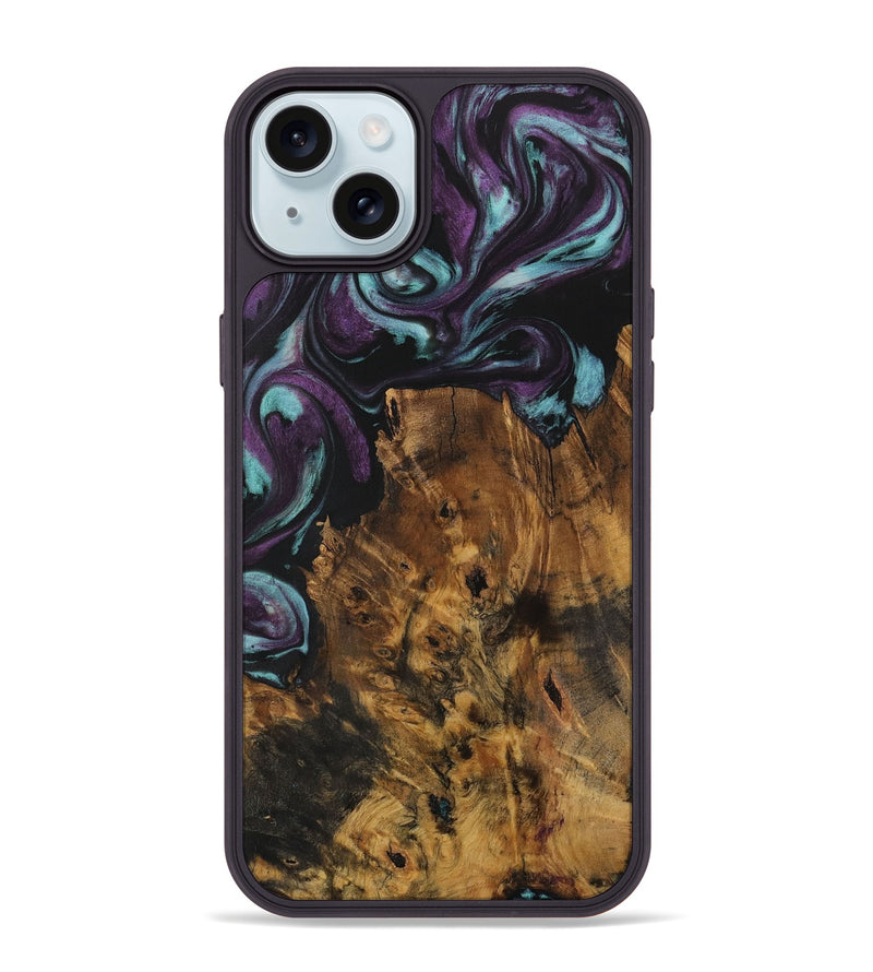 iPhone 15 Plus Wood Phone Case - Conley (Purple, 729969)