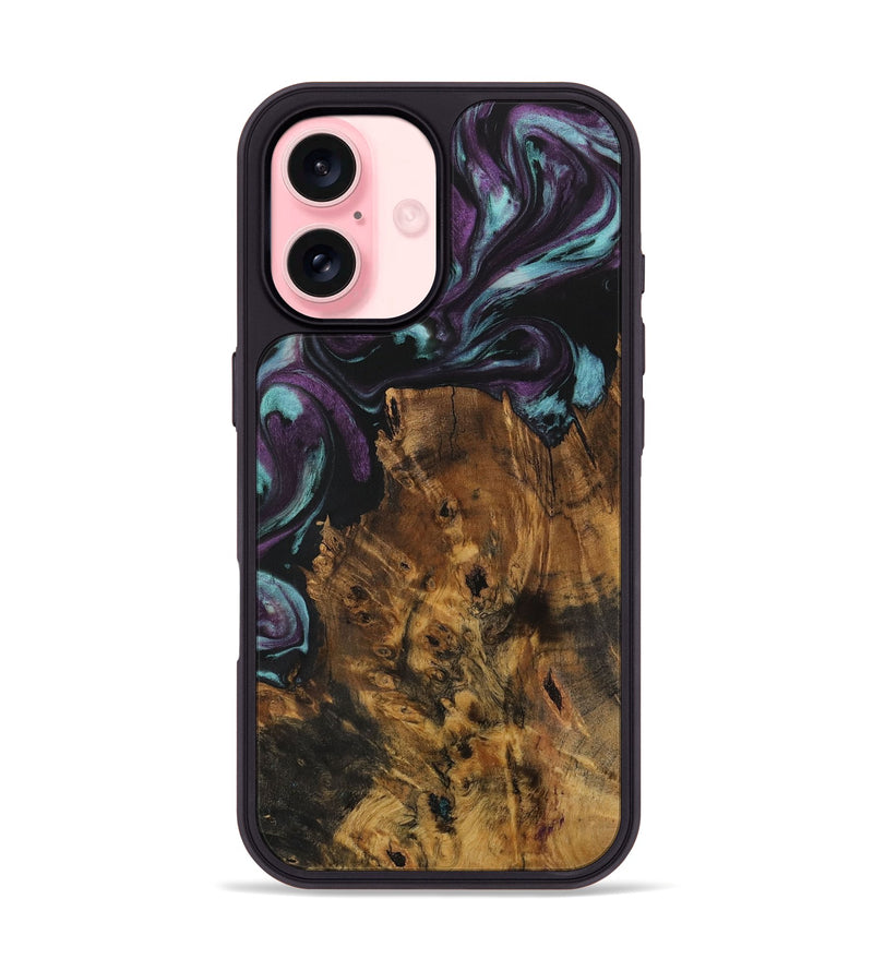 iPhone 16 Wood Phone Case - Conley (Purple, 729969)