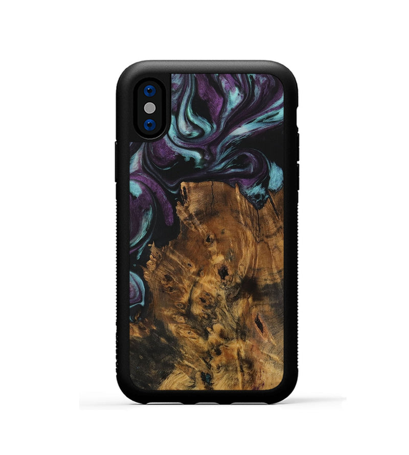 iPhone Xs Wood Phone Case - Conley (Purple, 729969)