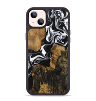 iPhone 14 Plus Wood Phone Case - Clive (Black & White, 729973)