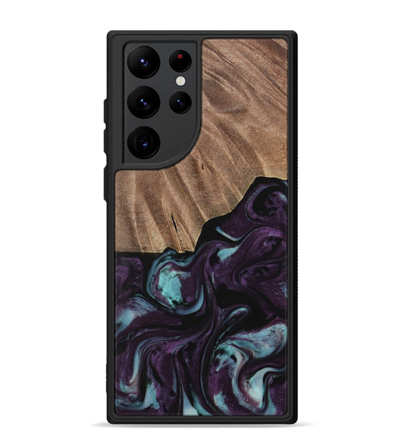 Galaxy S22 Ultra Wood Phone Case - Loula (Purple, 729975)