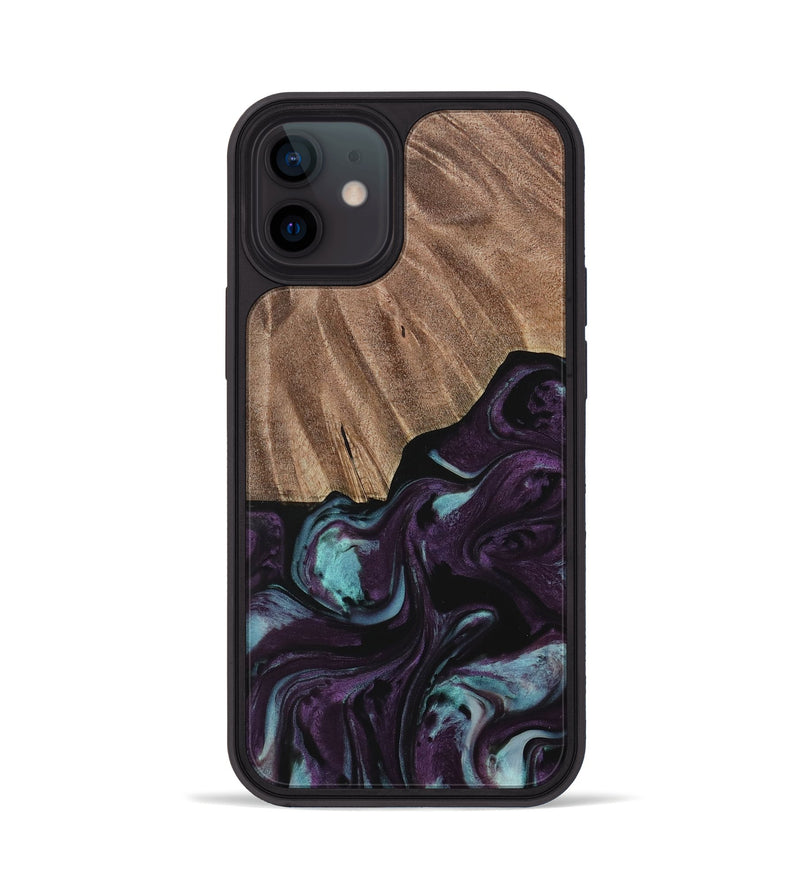 iPhone 12 Wood Phone Case - Loula (Purple, 729975)