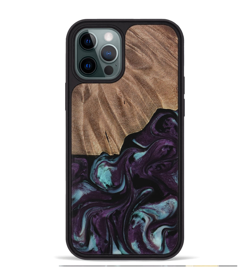 iPhone 12 Pro Max Wood Phone Case - Loula (Purple, 729975)