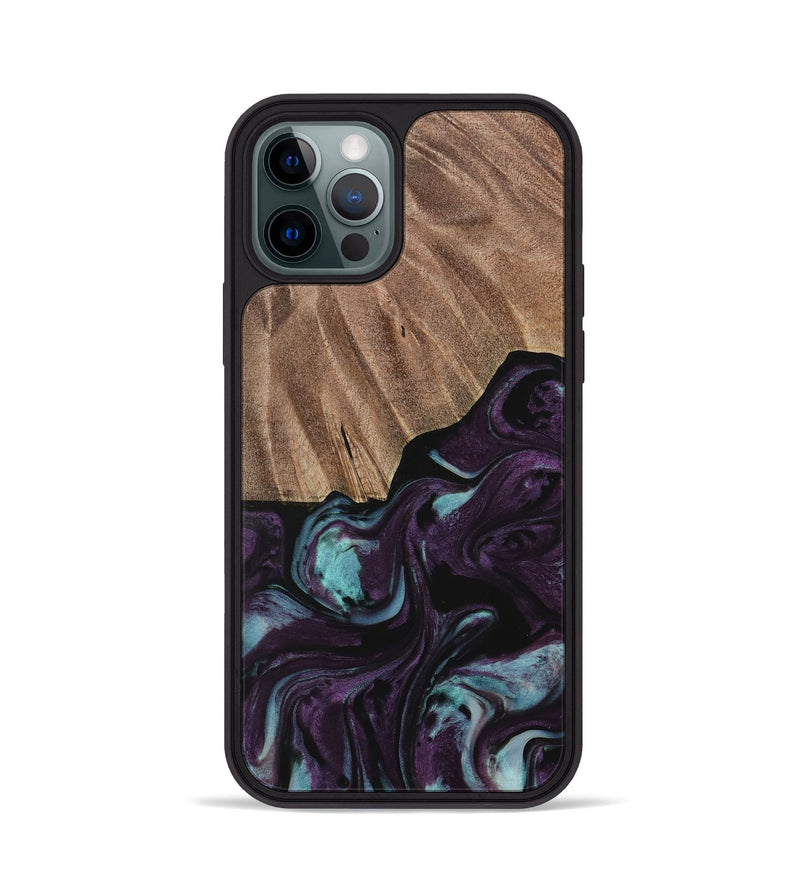 iPhone 12 Pro Wood Phone Case - Loula (Purple, 729975)