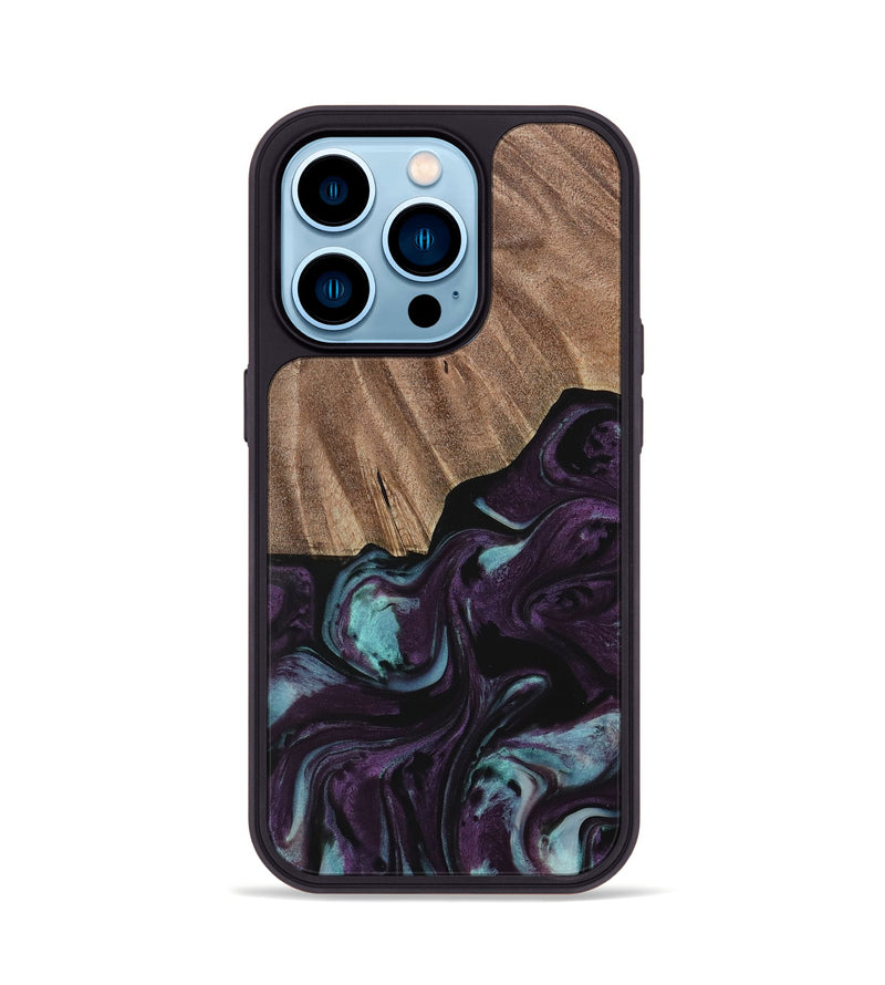 iPhone 14 Pro Wood Phone Case - Loula (Purple, 729975)