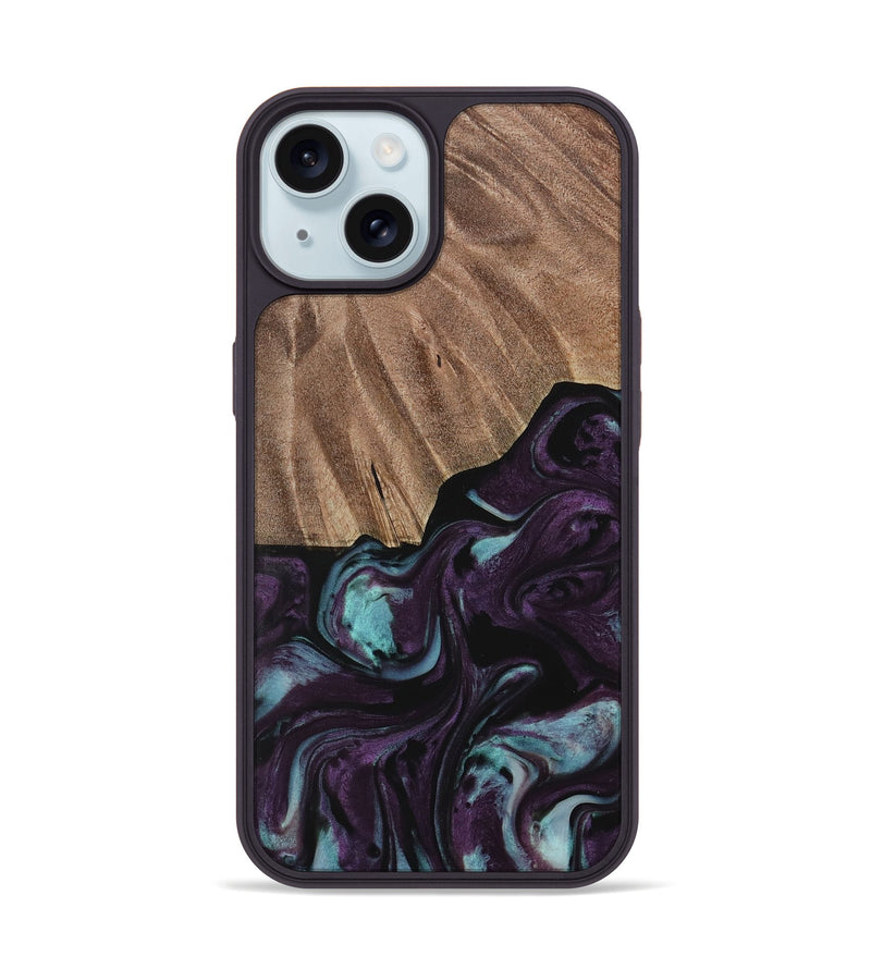 iPhone 15 Wood Phone Case - Loula (Purple, 729975)