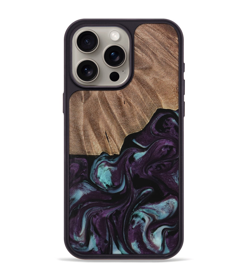 iPhone 15 Pro Max Wood Phone Case - Loula (Purple, 729975)