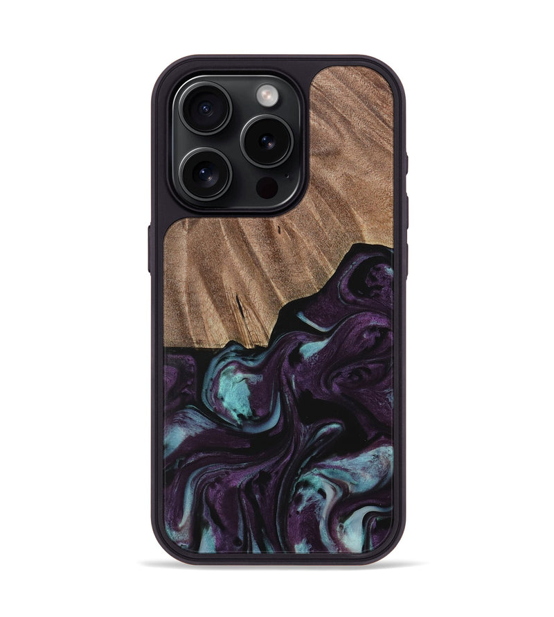 iPhone 15 Pro Wood Phone Case - Loula (Purple, 729975)