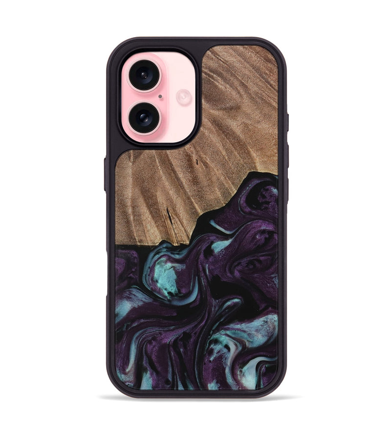 iPhone 16 Wood Phone Case - Loula (Purple, 729975)