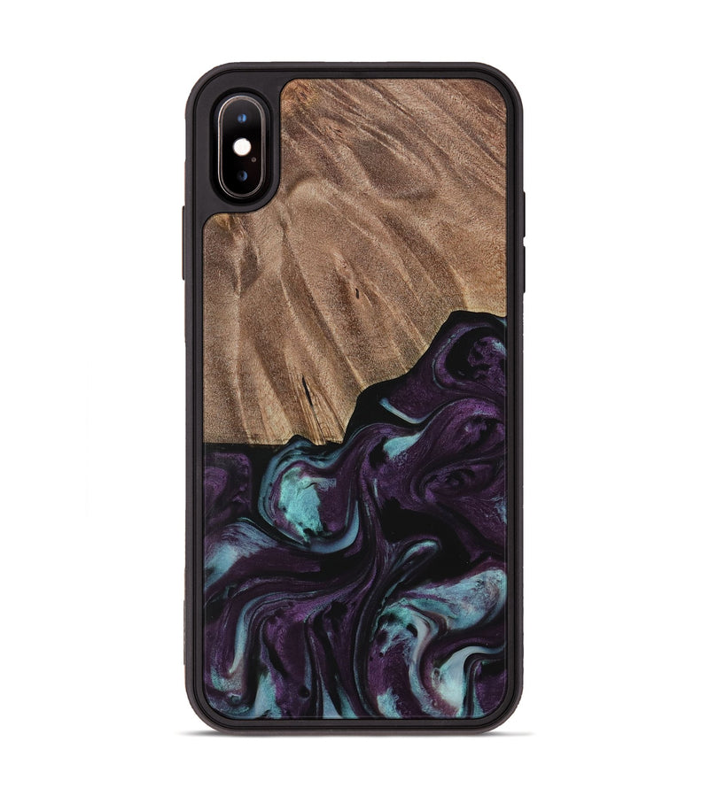 iPhone Xs Max Wood Phone Case - Loula (Purple, 729975)