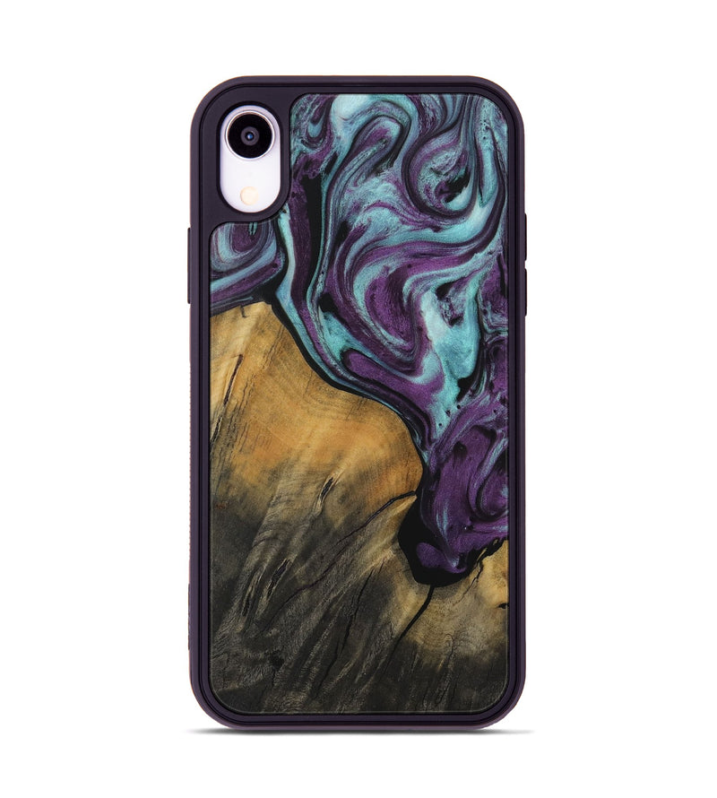 iPhone Xr Wood Phone Case - Omari (Purple, 729976)