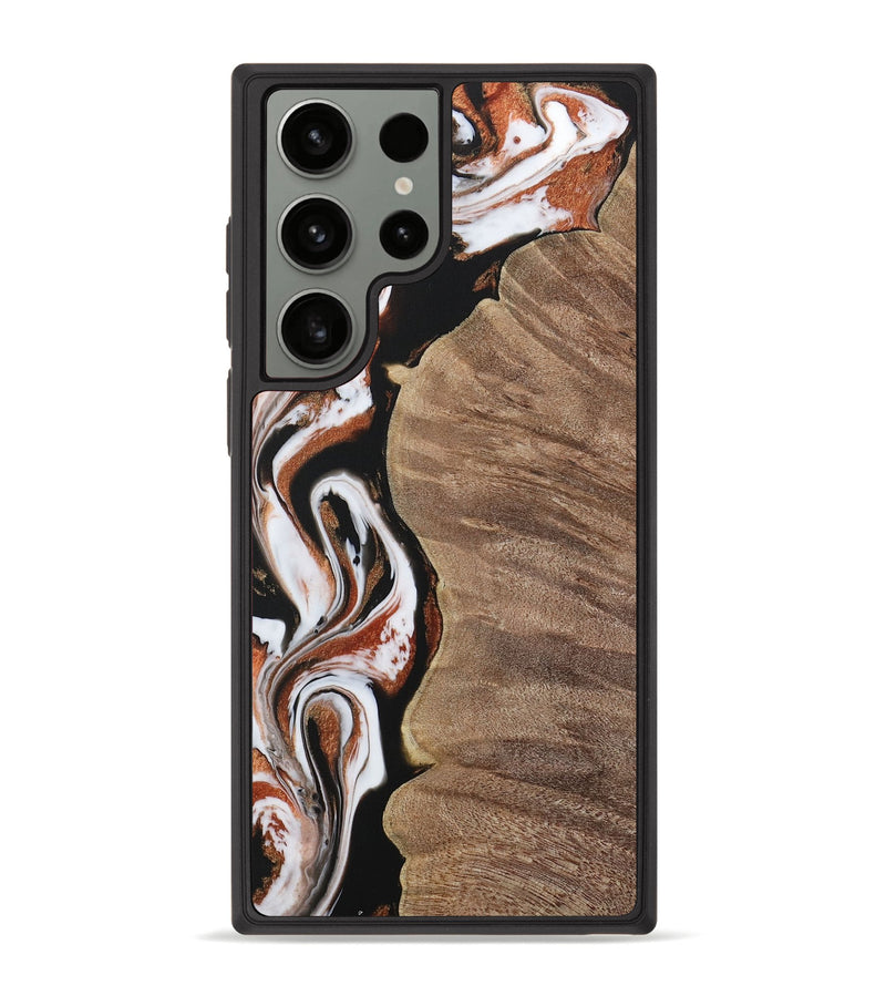 Galaxy S23 Ultra Wood Phone Case - Ursula (Black & White, 729986)