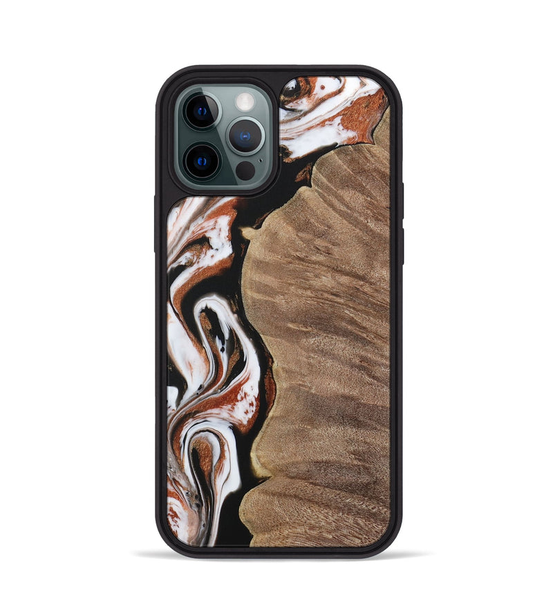 iPhone 12 Pro Wood Phone Case - Ursula (Black & White, 729986)