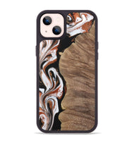 iPhone 14 Plus Wood Phone Case - Ursula (Black & White, 729986)