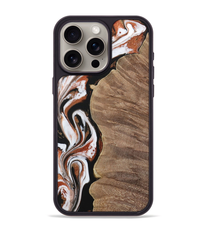 iPhone 15 Pro Max Wood Phone Case - Ursula (Black & White, 729986)