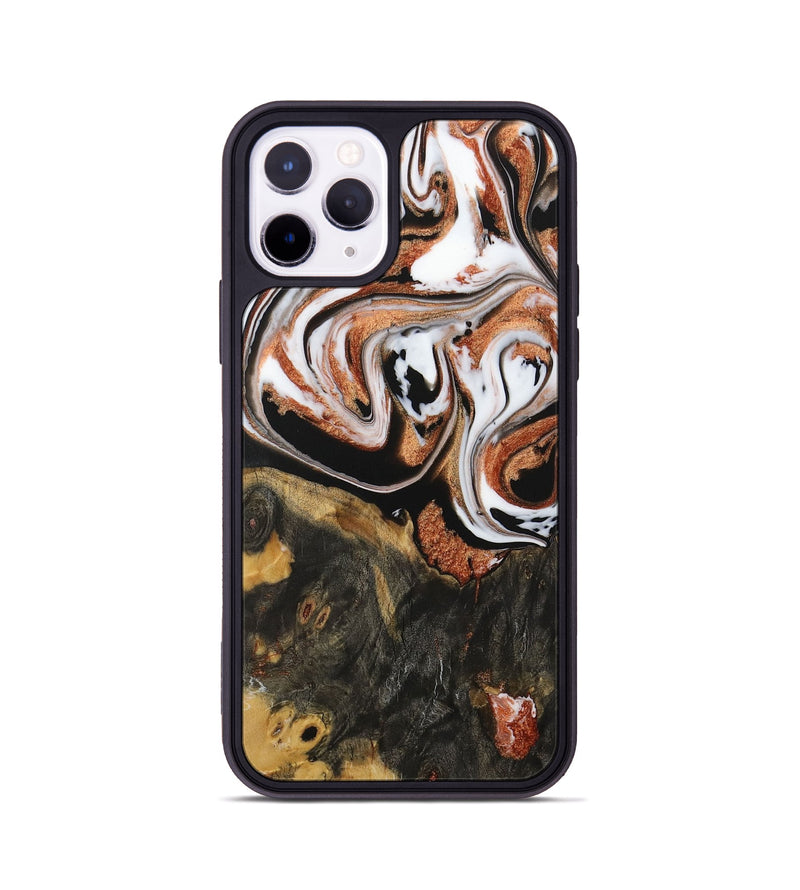 iPhone 11 Pro Wood Phone Case - Patty (Black & White, 729988)