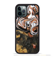 iPhone 12 Pro Max Wood Phone Case - Patty (Black & White, 729988)