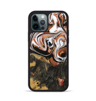 iPhone 12 Pro Wood Phone Case - Patty (Black & White, 729988)