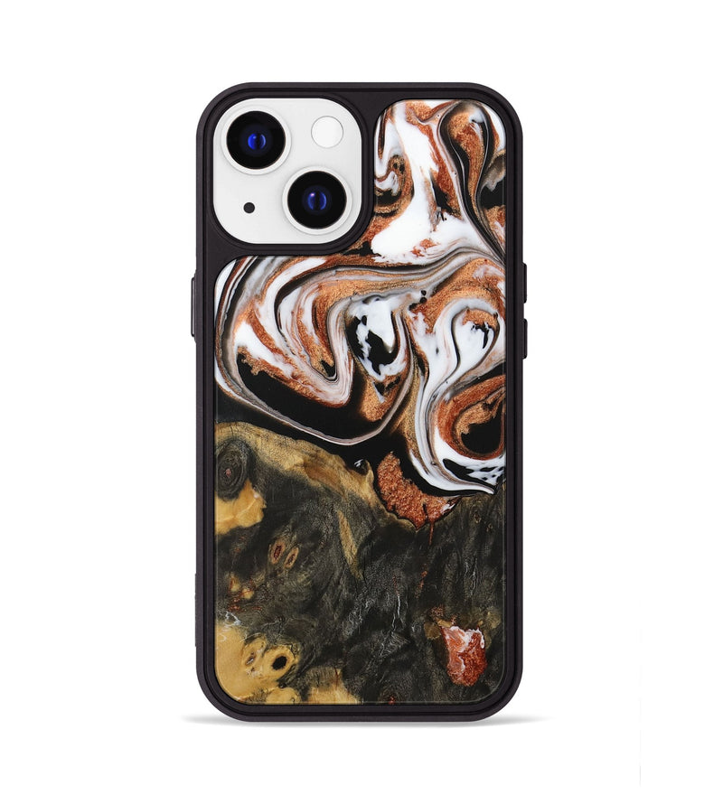 iPhone 13 Wood Phone Case - Patty (Black & White, 729988)