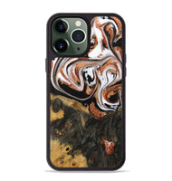 iPhone 13 Pro Max Wood Phone Case - Patty (Black & White, 729988)