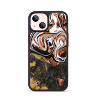 iPhone 14 Wood Phone Case - Patty (Black & White, 729988)