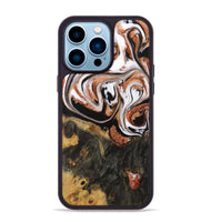 iPhone 14 Pro Max Wood Phone Case - Patty (Black & White, 729988)