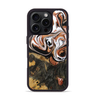 iPhone 16 Pro Wood Phone Case - Patty (Black & White, 729988)