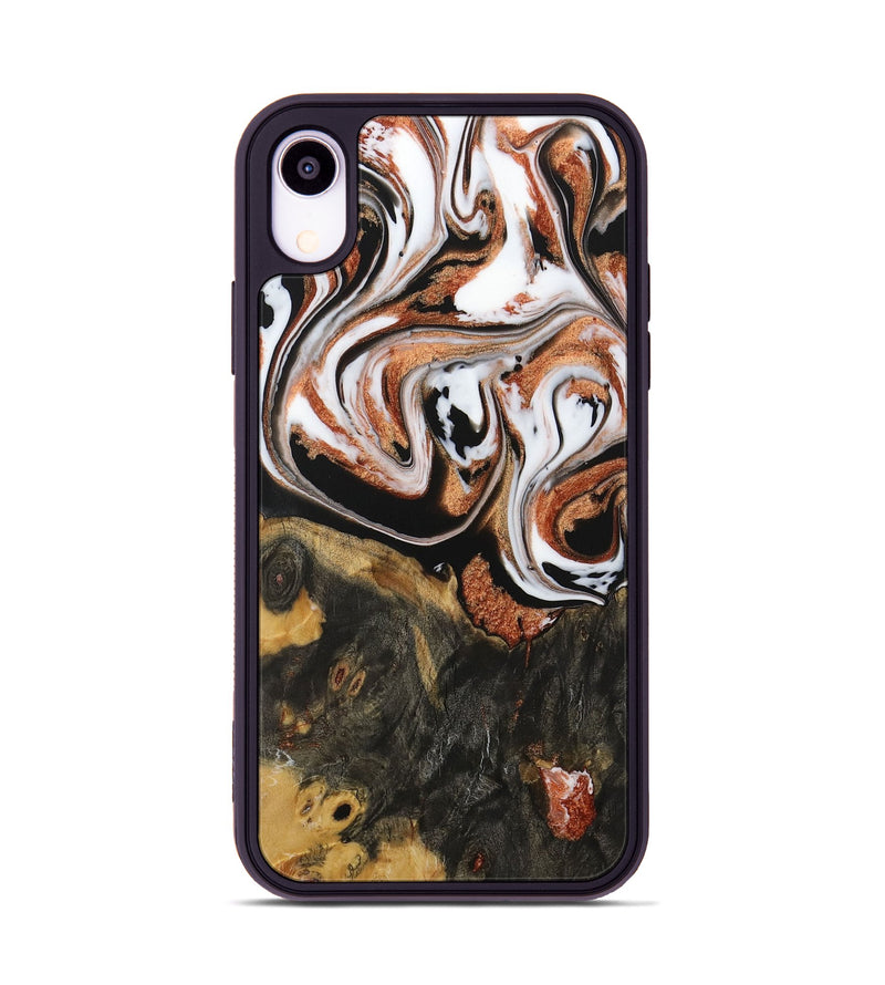 iPhone Xr Wood Phone Case - Patty (Black & White, 729988)