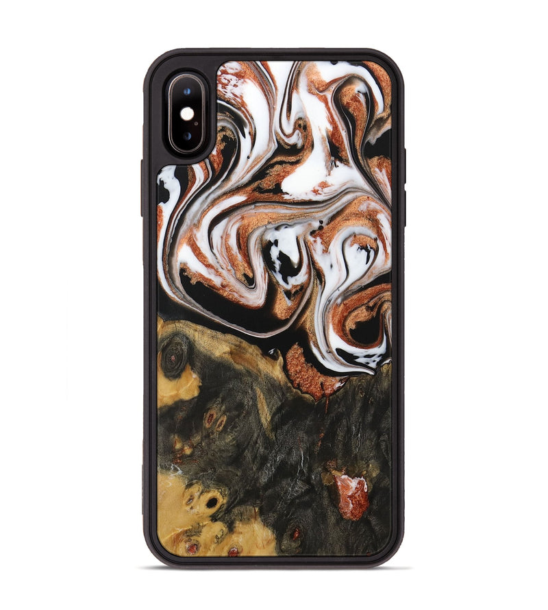 iPhone Xs Max Wood Phone Case - Patty (Black & White, 729988)