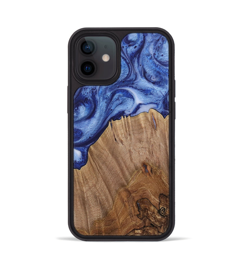 iPhone 12 Wood Phone Case - Keriann (Blue, 729990)