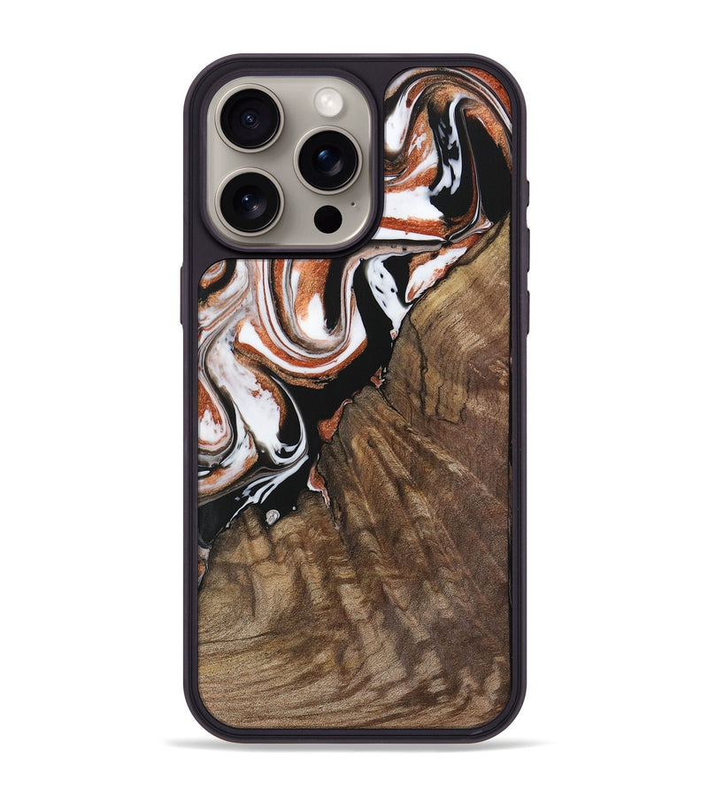 iPhone 15 Pro Max Wood Phone Case - Wilson (Black & White, 729991)