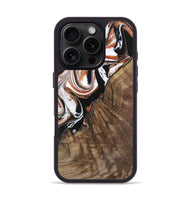 iPhone 16 Pro Wood Phone Case - Wilson (Black & White, 729991)