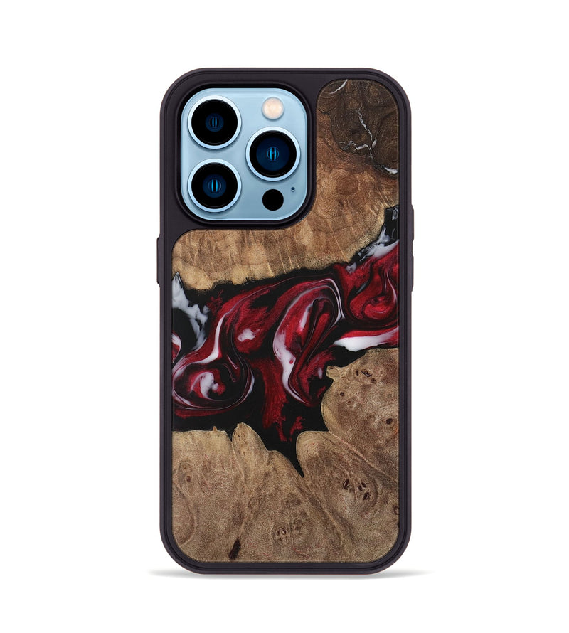 iPhone 14 Pro Wood Phone Case - Caesar (Red, 729993)