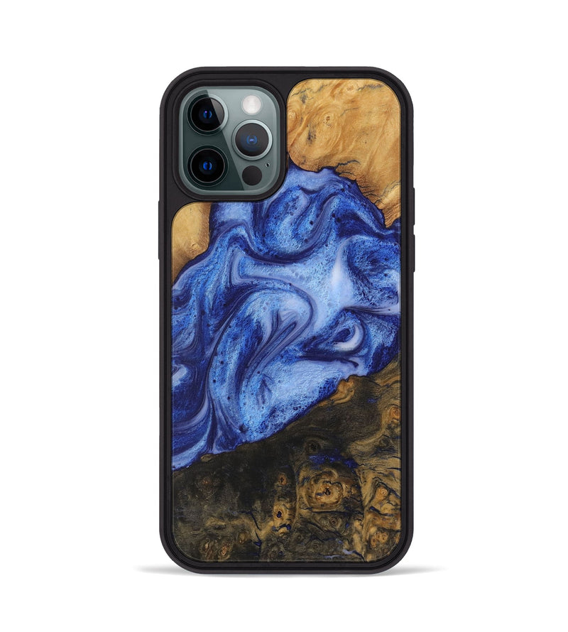 iPhone 12 Pro Wood Phone Case - Allan (Blue, 729996)