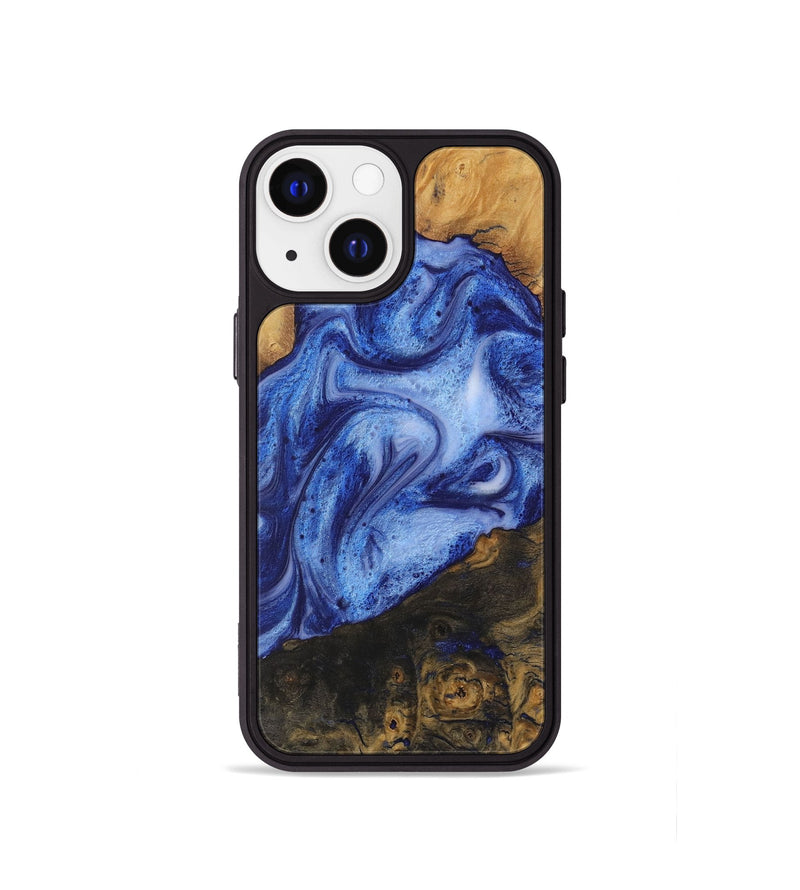 iPhone 13 mini Wood Phone Case - Allan (Blue, 729996)