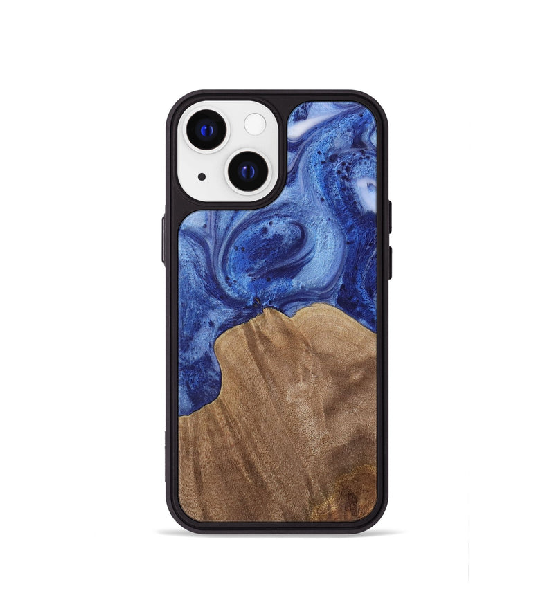 iPhone 13 mini Wood Phone Case - Bettine (Blue, 730002)