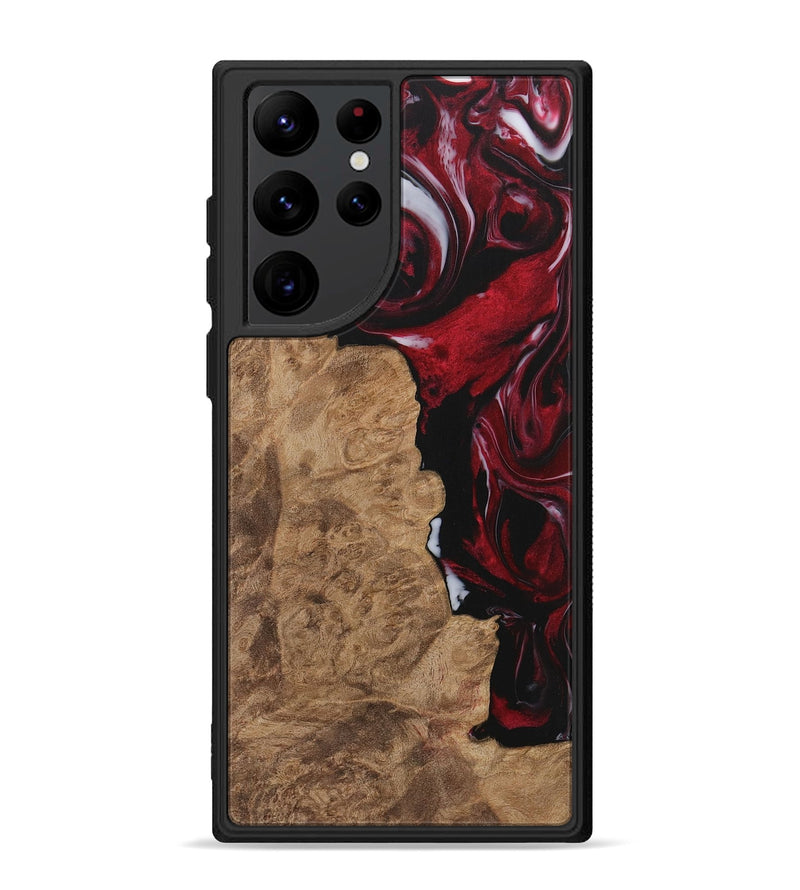 Galaxy S22 Ultra Wood Phone Case - Mossie (Red, 730007)