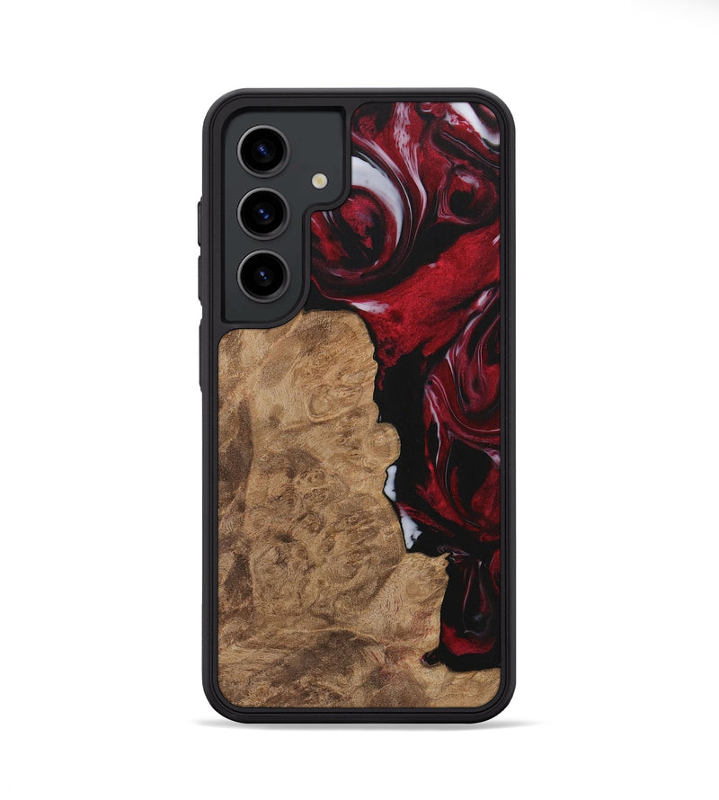 Galaxy S24 Wood Phone Case - Mossie (Red, 730007)