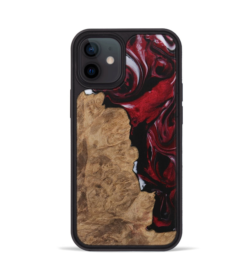 iPhone 12 Wood Phone Case - Mossie (Red, 730007)