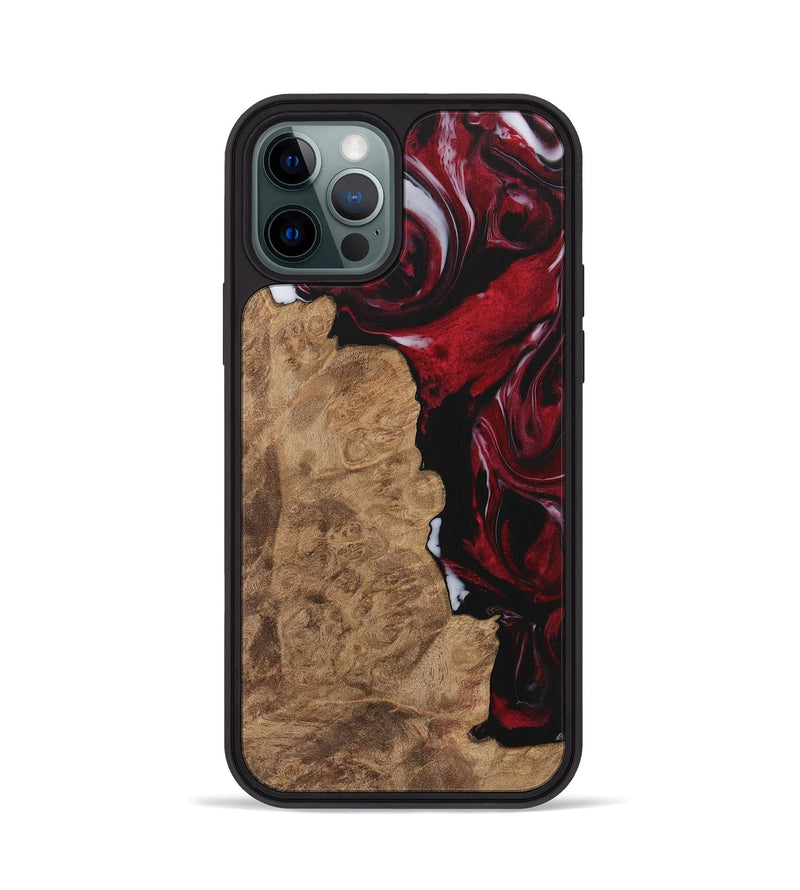 iPhone 12 Pro Wood Phone Case - Mossie (Red, 730007)