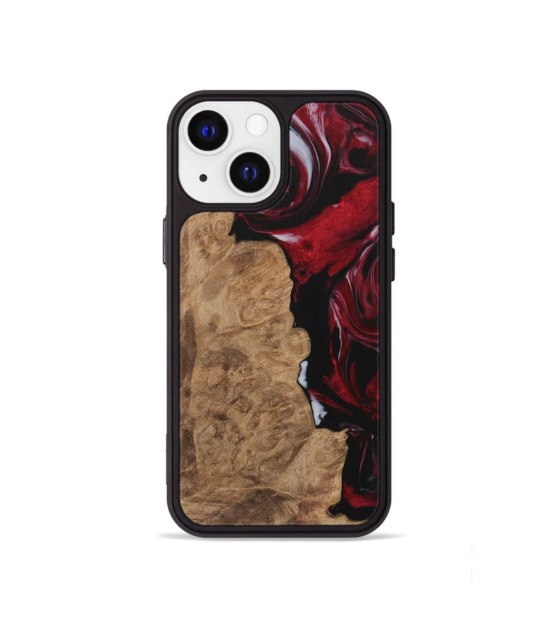 iPhone 13 mini Wood Phone Case - Mossie (Red, 730007)