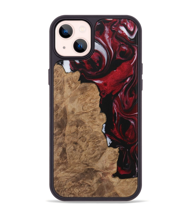 iPhone 14 Plus Wood Phone Case - Mossie (Red, 730007)